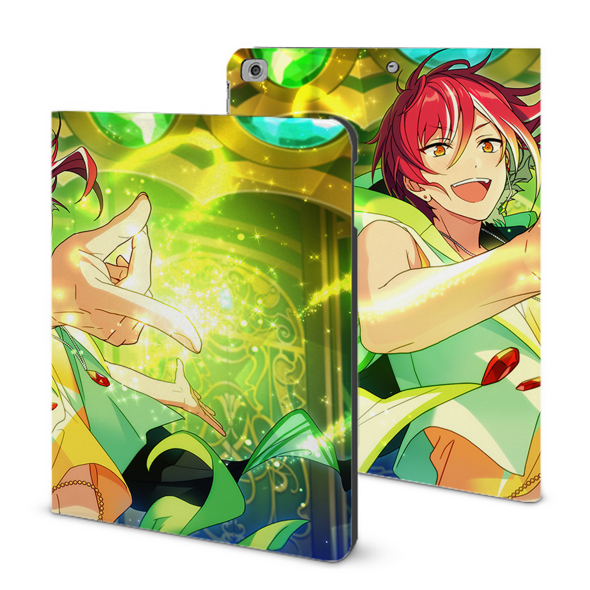 （画像用） あんさんぶるスターズ! Ensemble Stars IPad ケース ブック型 PUレザー TPU 耐衝撃 軽量 薄型 ペン収納なし 全面保護 IPad 各モデル対応
